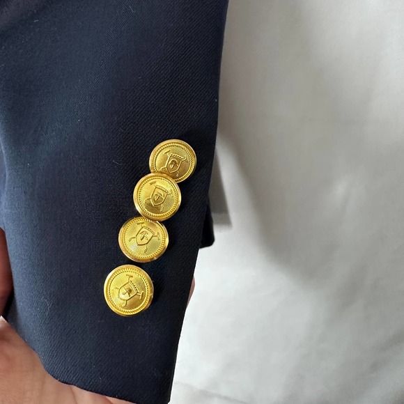 Lauren Ralph Lauren Men's Blazer Sport Coat 100% Wool 2 Button Navy Blue 42R - Picture 3 of 11